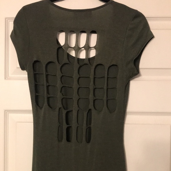 Green Back Cut Out Dress - Picture 3 of 3